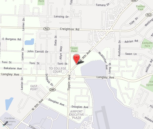 Location Map: 6420 North 9th Avenue Pensacola, FL 32504
